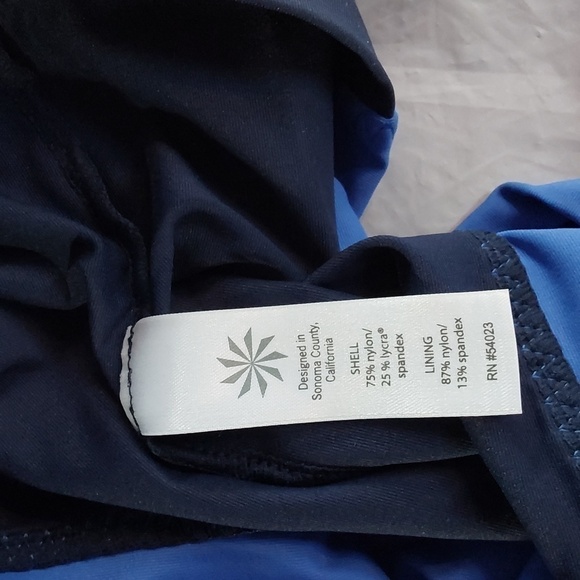 Athleta- Black/Blue Colorblock Racerback Athleisure Dress Activewear Sz.S - Picture 7 of 8